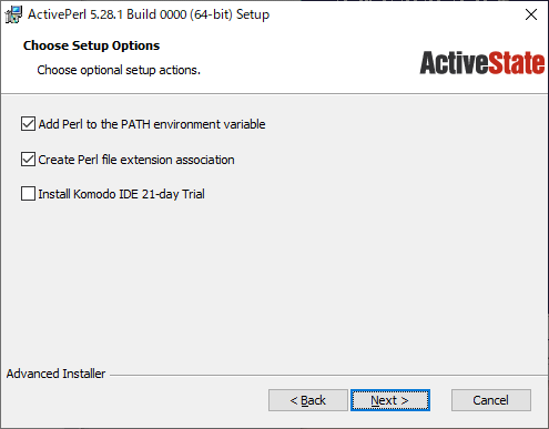 ActivePerl Installer 4